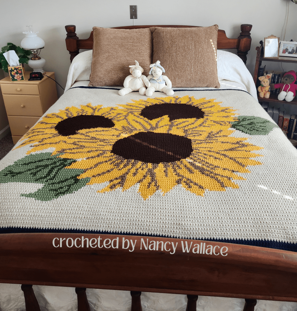 Sunflower Afghan Crochet Pattern – SC or TSS